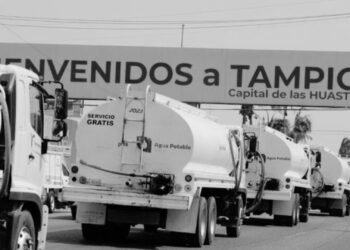 Envía Gobierno de Tamaulipas pipas para distribuir agua en la zona sur