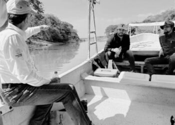 Supervisa Américo trabajos de dragado en el sistema lagunario en el sur de Tamaulipas