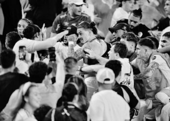 Darwin Núñez suelta golpes a aficionados de Colombia en la tribuna