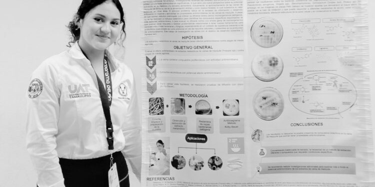 Alumna de la UAT estudia el potencial antimicrobiano de la vaina de mezquite
