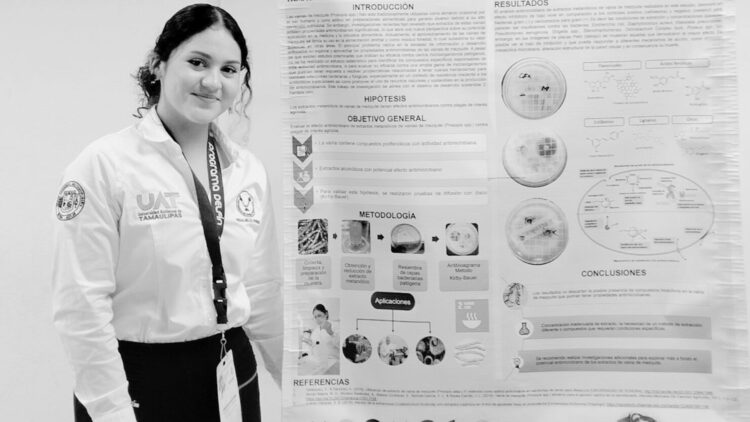 Alumna de la UAT estudia el potencial antimicrobiano de la vaina de mezquite