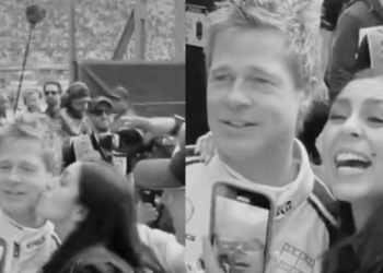 Mujer besa a Brad Pitt en su visita a México; ésta fue la reacción del actor