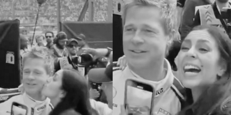 Mujer besa a Brad Pitt en su visita a México; ésta fue la reacción del actor