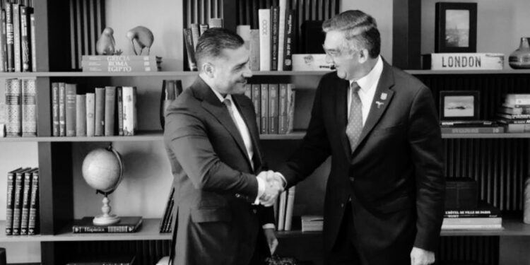 Tratan Américo Villarreal y Omar García Harfuch temas de seguridad en Tamaulipas