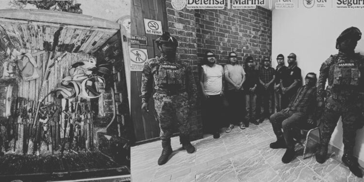 Tras repeler una agresión en Tamaulipas, detienen a 11 personas con un arsenal